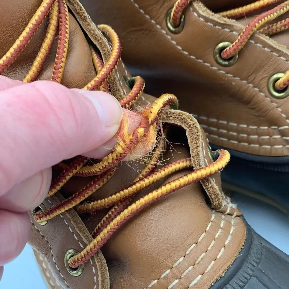 LL Bean Made in Maine Brown and tan Duck Boots men’s size 8.5 or Womans 9.5 - Picture 3 of 14